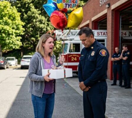 Sorprendí a mi esposo bombero en su estación por su cumpleaños; lo que me contó su capitán me dejó helada.