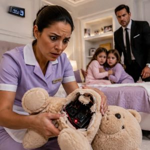 “Sus hijas sólo tienen pesadillas”, me dijeron después de ocho semanas de estudios y noches sin dormir. Pero a las 3:00 de la mañana, la empleada sintió que el oso vibraba, lo abrió con unas tijeras y encontró un dispositivo grabándolo todo. Me quedé en silencio, puse las 47 grabaciones sobre la mesa… y esperé a que llegara la persona que les había dado el regalo.