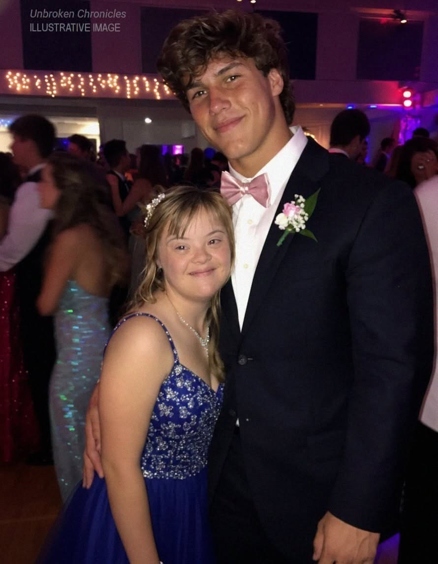 El mariscal de campo estrella invitó a mi hija con síndrome de Down al baile de graduación, pero cuando descubrí lo que había escondido en su esmoquin, me susurró: “Quédate callada por ella”.