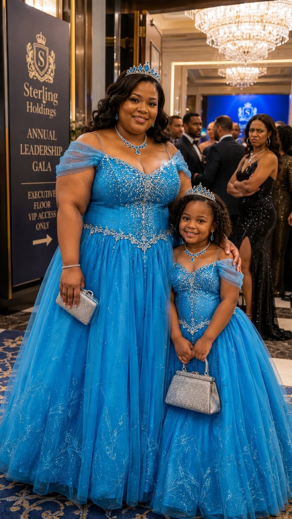 # Llevé a mi hija para sorprender a mi esposo en su gala… pero su secretaria dijo que su «esposa y su hijo» ya estaban arriba — Noticias