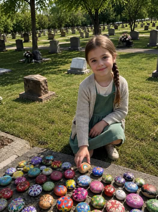 Todos los domingos, mi hija dejaba una piedra pintada en la tumba de su padre, hasta que alguien las quitó todas… Pero dejaron atrás una llave para algo que él nunca quiso que encontráramos.