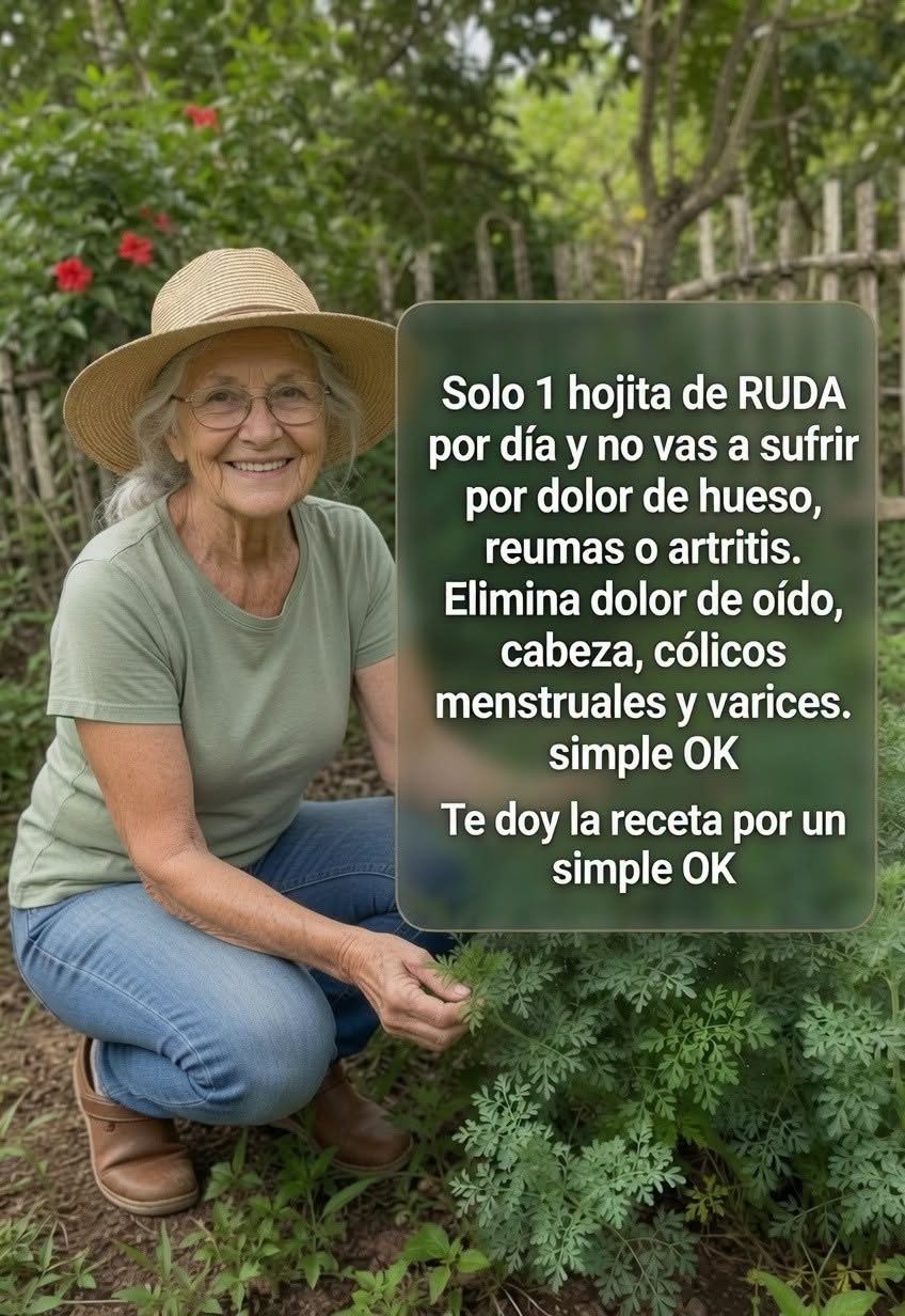 Una hoja de ruda diaria… Te doy la receta a cambio de un simple “OK”