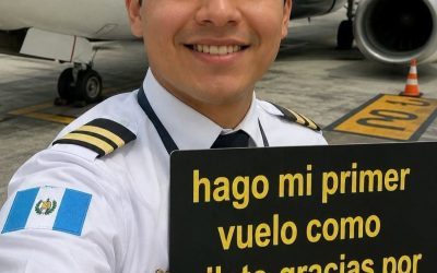 «HAGO MI PRIMER VUELO COMO PILOTO, GRACIAS POR TU BENDICIÓN»