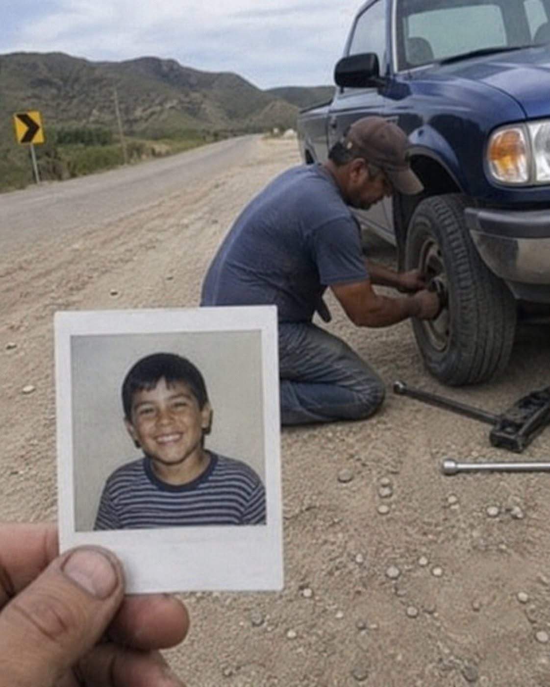 Dieciocho años después de que mi hijo desapareciera, un hombre sin hogar cambió kara mi neumático pinchado en la Ruta 9… Pero lo que